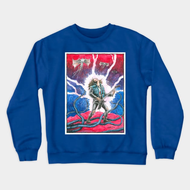Stranger Guitar Things Crewneck Sweatshirt by Stolencheese
